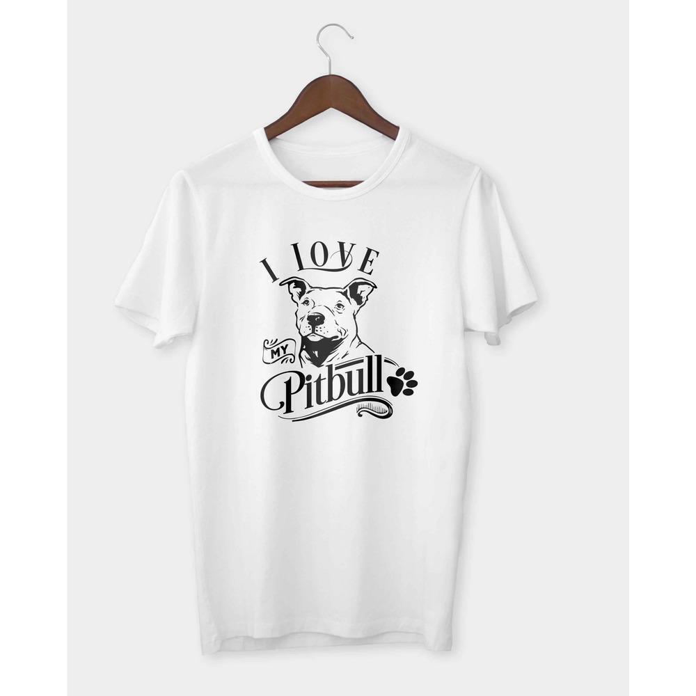 I Love My Pitbull Cute Dog Lover Graphic Fan Unisex TShirt